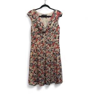 American Living Floral Dress - Red, White, Black